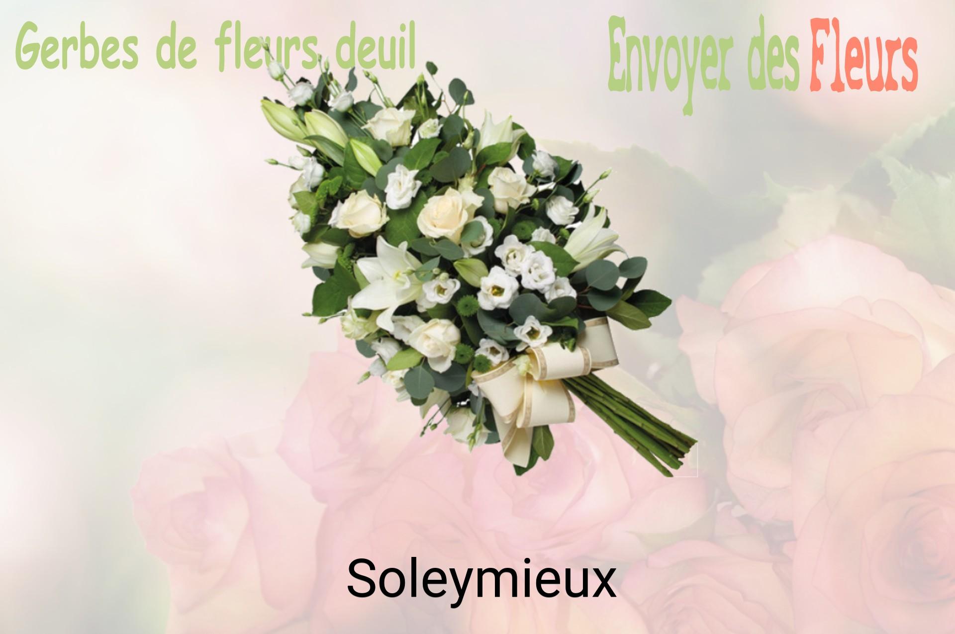 Gerbe de fleurs de deuil livrée à Soleymieux
